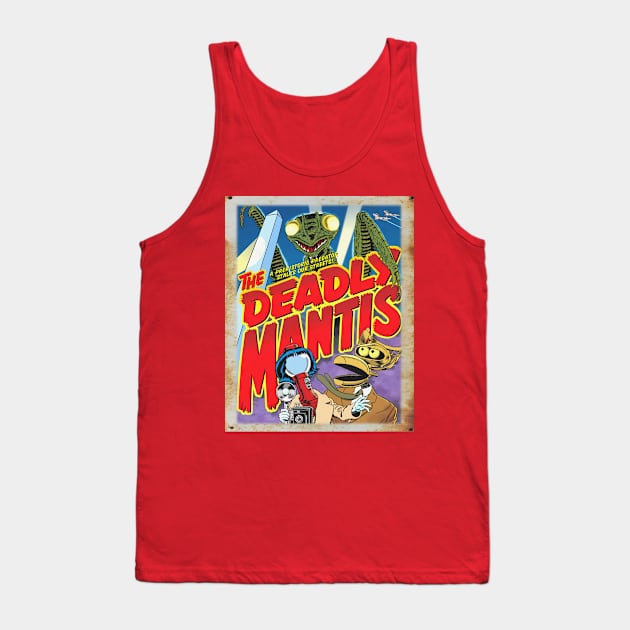 Mystery Science Rusty Barn Sign 3000 - The Deadly Mantis Tank Top by Starbase79